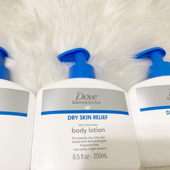 Dove Derma Series Dry Skin Relief Lotion 8.5 FL OZ (Set of 3) Discontinued - Picture 4 of 5